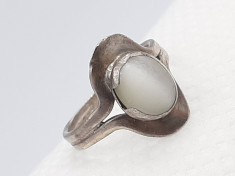 Superb inel vintage din argint,model deosebit ! foto