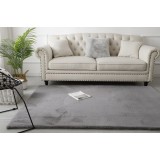 Covor Premium Belgian Model LOP 070, Marime 50 x 80 cm, Gri, Inaltime Fir 23 mm, Antiderapant, Antialergic, Poliester, Living, Dormitor, Sufragerie, B