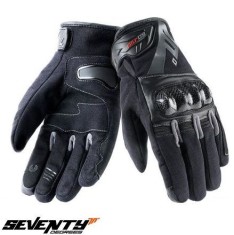 Manusi barbati pentru scuter - motocicleta Naked iarna Seventy model SD-N19 culoare: negru/gri &ndash; WinterTex &ndash; degete tactile (utilizare Smartphone) Neg
