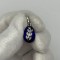 LANT + PANDANTIV AUR alb 14K - OU de Paste + Email Albastru - Model Faberge - Grecia !