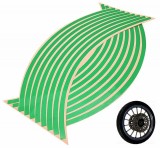 Set 16 ornamente Reflectorizante pentru jante auto, moto, culoare Verde, AVEX