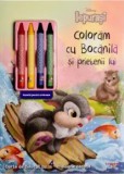 Cumpara ieftin Coloram cu Bocanila si prietenii lui. Carte de colorat cu 4 creioane cerate. Iepurasi/***