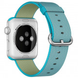 Cumpara ieftin Curea iUni compatibila cu Apple Watch 1/2/3/4/5/6/7, 42mm, Nylon, Woven Strap, Electric Blue