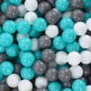 Bile Piscina Copii 1000 Buc. vidaXL, Alb Gri Verde Menta, 6cm, PE, pentru Joaca Interior/Exterior
