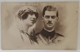 A.A.L.L. REGALE PRINCIPII CAROL si ELENA , FOTO ROYAL , FORMAT CARTE POSTALA , PERIOADA INTERBELICA