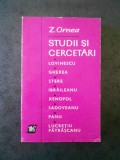 Z. ORNEA - STUDII SI CERCETARI