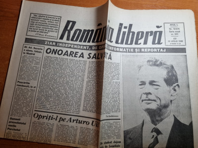 romania libera 30 aprilie 1992-prima vizita in romania a regelui mihai foto