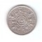 Moneda Anglia 2 shilling / 2 shillings 1960, stare buna, curata