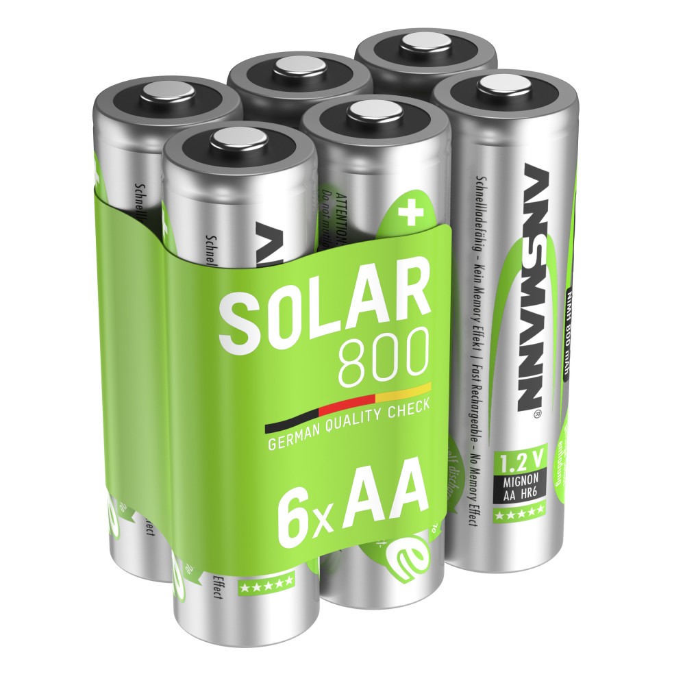 Acumulatori Lampi Solare AA, 800 mAh / Ansmann , 6 buc / set | Okazii.ro