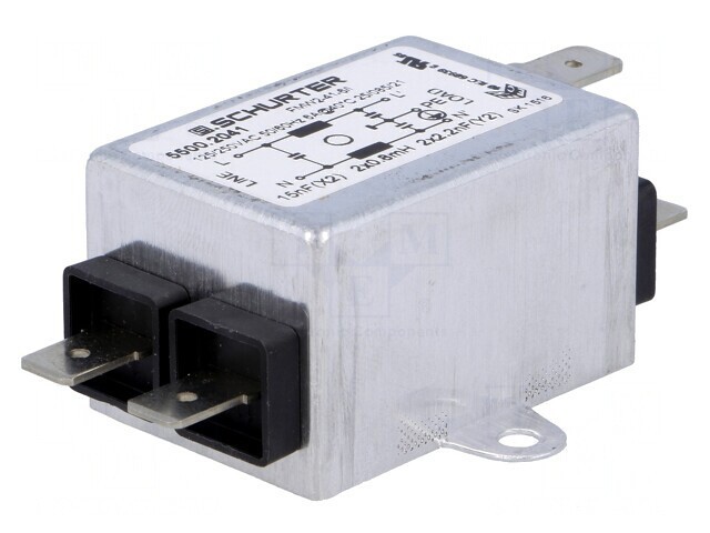 Filtru Anti-Interferențe 250VAC 15nF 2,2nF 0,8mH