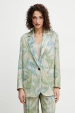 MAX&amp;Co. sacou culoarea bej, un singur rand de nasturi, cu imprimeu, 2516041043200