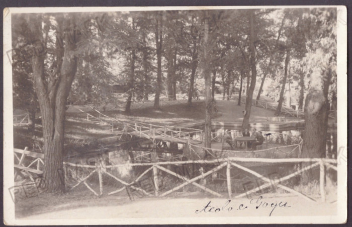 1743 - DEVA, Hunedoara, Park, Romania - old postcard, real Photo - used - 1935