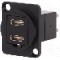 Conector {{Tip conector}}, colier (2 orificii), orificiu pentru &amp;#351;urub conic, pt. montare pe panou, CLIFF - CP30212MB