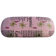 Etui ochelari piele ecologica, 16 x 6 x 4 cm, Roz