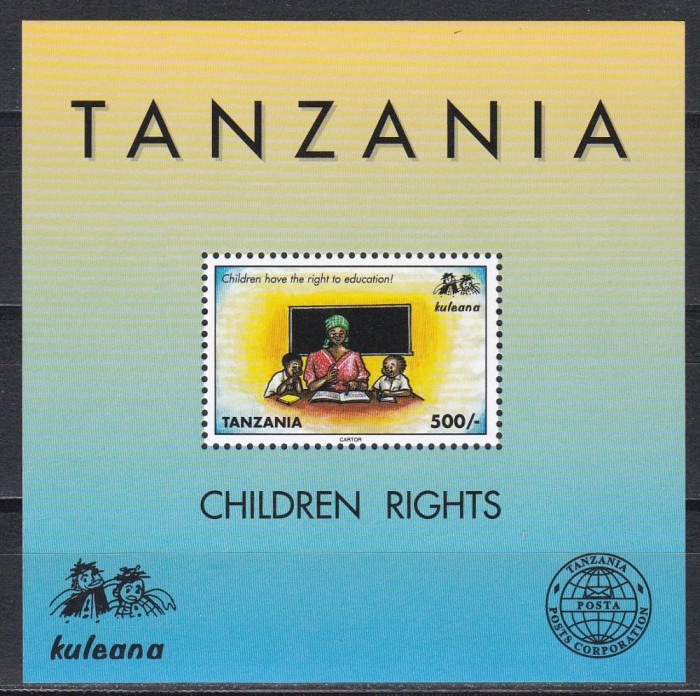 Tanzania 1998 - Drepturile copiilor, Colita, MNH