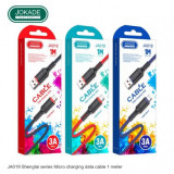 Cablu de date, JOKADE JA019, SHENGTAI Series, USB - Micro USB, 5A, 1m, Blue, Blister