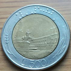 Moneda Italia 500 lire 1982