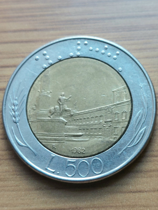 Moneda Italia 500 lire 1982