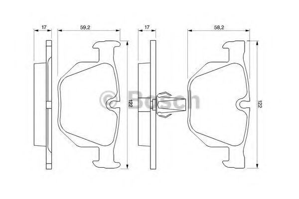 Set placute frana,frana disc BMW Seria 6 (E63) (2004 - 2010) BOSCH 0 986 424 766