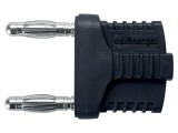 Conector banană 4mm negru nichelat 12A 33VAC 70VDC