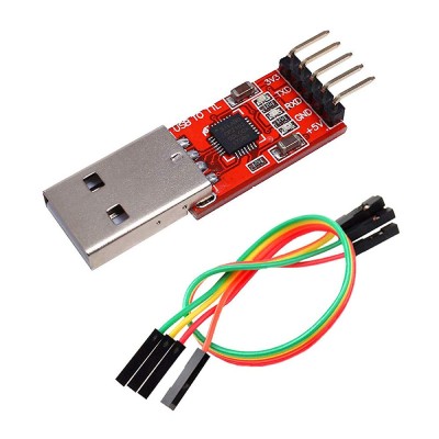 Convertor USB la serial CP2102, rosu foto