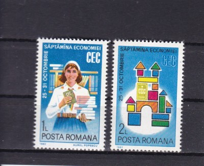 ROMANIA 1982 LP 1064 SAPTAMANA ECONOMIEI CEC SERIE MNH foto