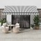 vidaXL Copertină retractabilă manual cu LED, antracit/alb, 400x300 cm 3310231