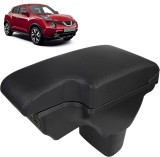 Cotiera auto Nissan Juke 2010-2019, Gen 1, compartiment depozitare, 2x USB-A, 1x USB-C, acces butoane incalzire scaune, Negru