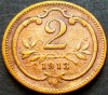 Moneda istorica 2 HELLER - AUSTRIA (AUSTRO - UNGARIA), anul 1913 * cod 327, Europa