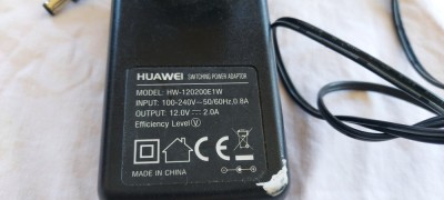 ALIMENTATOR HUAWEI 12 V - 2000 mA MODEL HW 120200E1W , FUNCTIONEAZA . foto