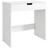 HOMCOM Măsuță de toaletă cu sertar, masă de machiaj modernă moderne, pentru dormitor, 75 x 40 x 75 cm, alb | Aosom Romania