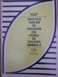 TEMATICA ORELOR DE DIRIGENTIE DIN LICEELE DE CULTURA GENERALA-ALEXANDRU GHITERA-218538