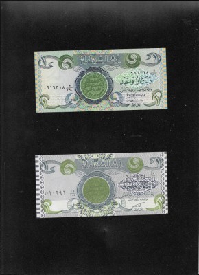 Set Iraq Irak 1(1984) + 1(1992) dinar unc foto