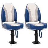 VidaXL Set cu scaun pentru barcă, pliabil, 4 piese, spătar &icirc;nalt