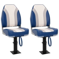vidaXL Set cu scaun pentru barcă, pliabil, 4 piese, spătar &icirc;nalt