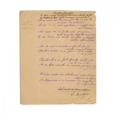 Ioan Nenițescu, manuscris al poemului &amp;bdquo;Voința Neamului&amp;rdquo;, 1891 foto