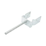 Papuc de reazem cu tija pentru stalpi, 101x60x125 mm, otel zincat 5 mm