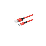 Cumpara ieftin Cablu Micro Usb cu incarcare rapida Hoco X14 Rosu cu Negru 2m