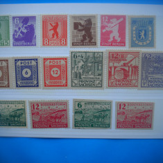 HOPCT LOT NR 475 GERMANIA /OCUPATIE SOV 1946-PROVINZ SACHSEN/BERLIN 16 TIMBRE