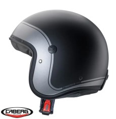 Casca open face pentru scuter - motocicleta (jet) Caberg model Freeride X Imola D5 negru/gun metal (titanium) mat (fibra de sticla) L (59/60cm)