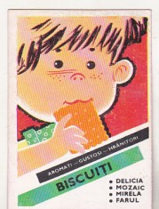 bnk cld Calendar de buzunar 1973 Biscuiti foto