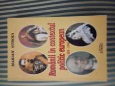 Marian Stroia Romanii in contextul politic european 1859-1966,dedicatie,autograf