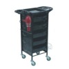 Ucenic Coafor Frizerie Rosco Total Pro Beauty, 6 Sertare, Suport Uscator, Mobil, Negru, 65x36x95cm