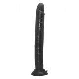 Dildo realist TOYZ4LOVERS XXL Black Emperor, cu bază cu ventuză pentru fixare, rezistent la apă, lungime 32 cm, negru