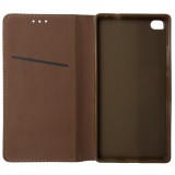 Husa tip carte cu stand Smart Magnet maro pentru Huawei P8