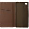 Husa tip carte cu stand Smart Magnet maro pentru Huawei P8