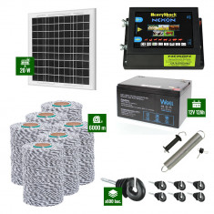 Pachet Gard electric 6,6j putere cu Panou Solar si 6000m de fir 120Kg