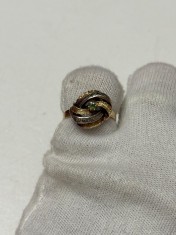 INEL AUR 14K + PERIDOT - Grecia - 4.4g. - Vintage - Doar 350lei/gr. !