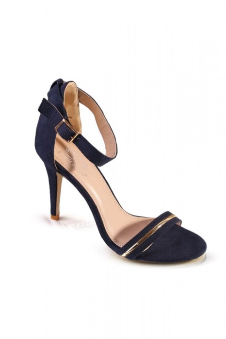 PDS77-44 Sandale cu toc din piele intoarsa