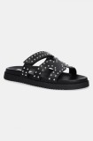Steve Madden șlapi de piele Missile-S femei, culoarea negru, SM11003772